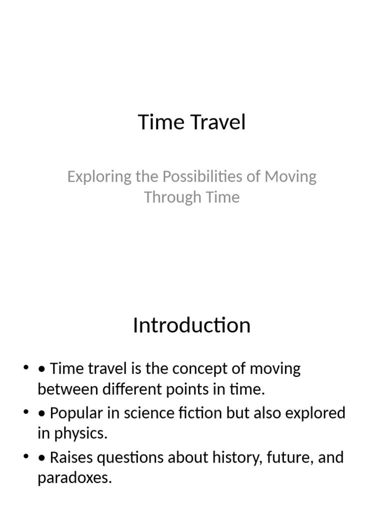 Time Travel Presentation | PDF