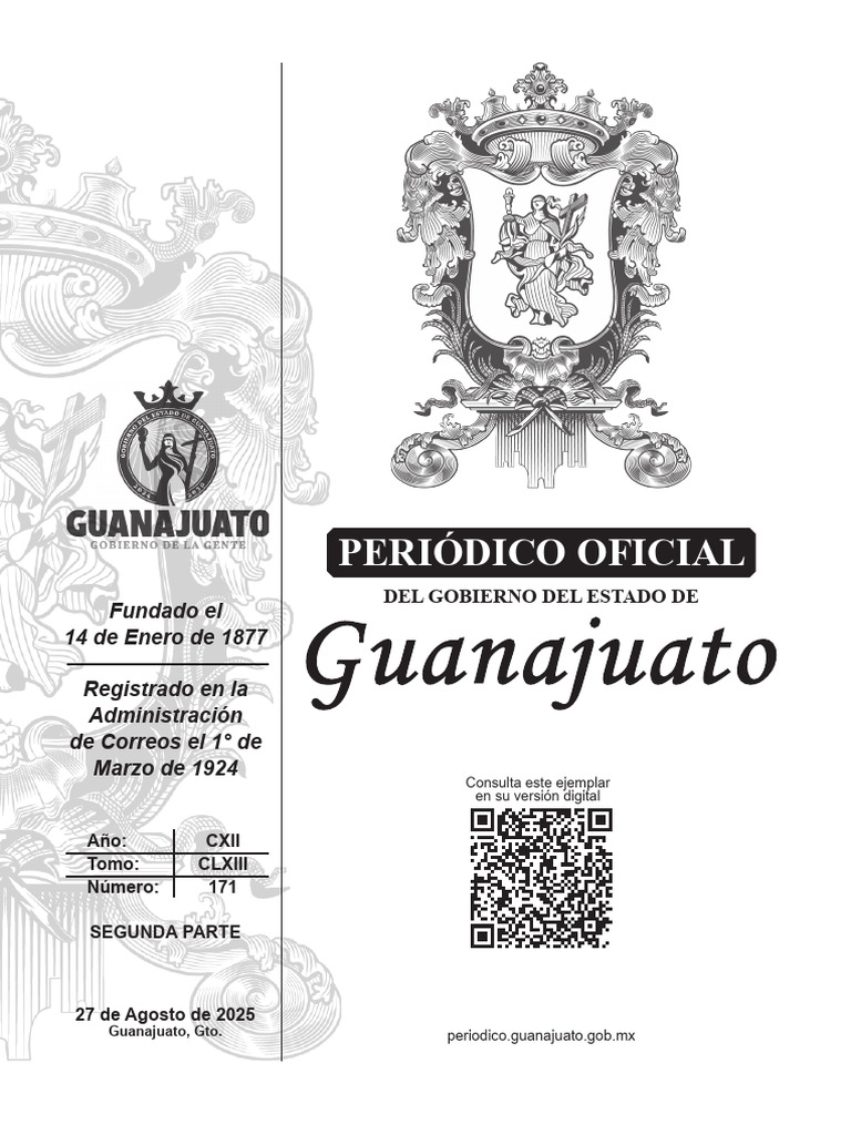 Periódico Oficial Guanajuato 27 Ago 2025 | PDF