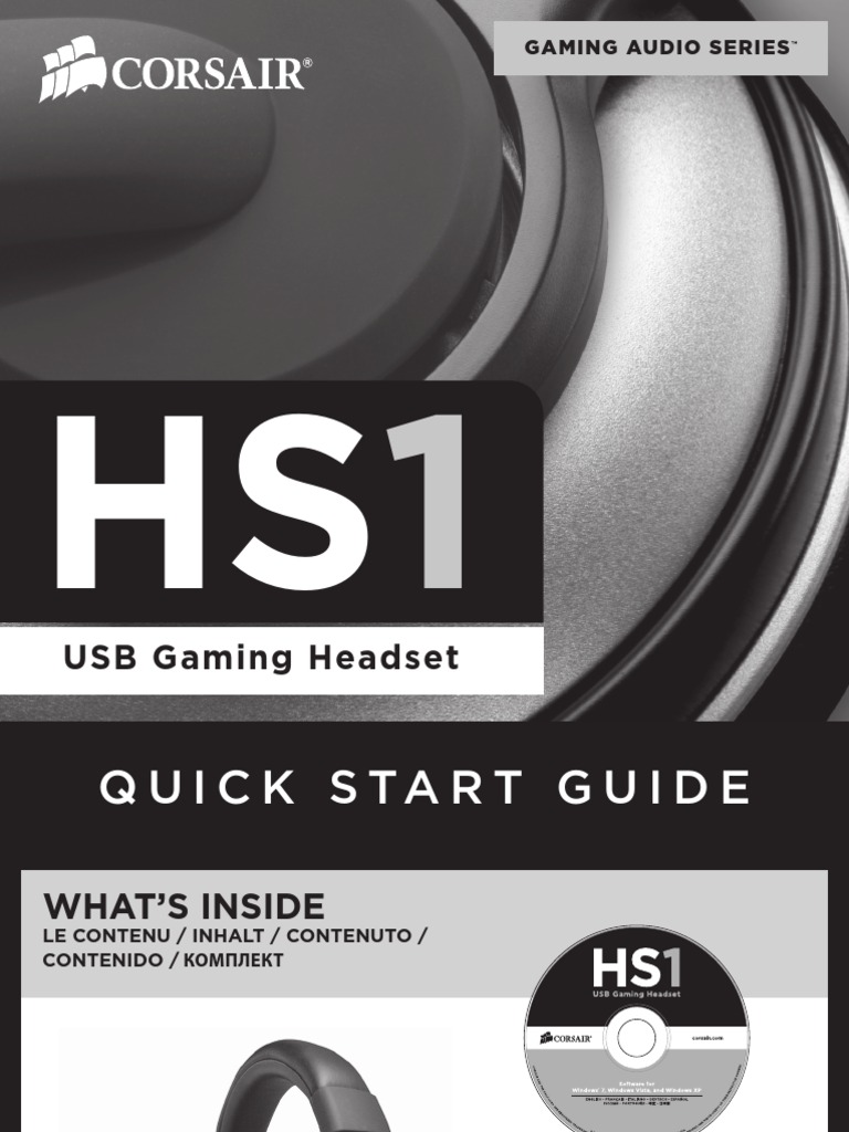 Corsair HS1 Quick Start Guide v1 | PDF | Technologie de production de ...