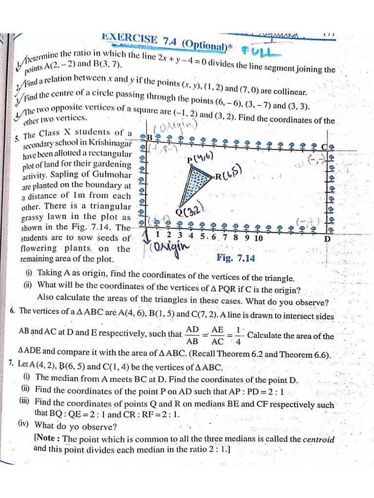 MATHS Exercise 7.4 | PDF