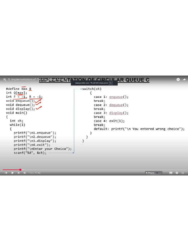 Circular Queue Code | PDF