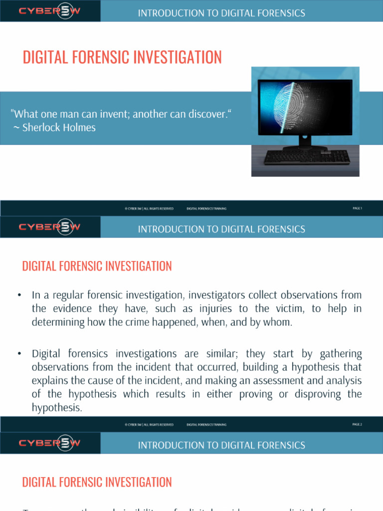 Digital Forensics Investigation | PDF