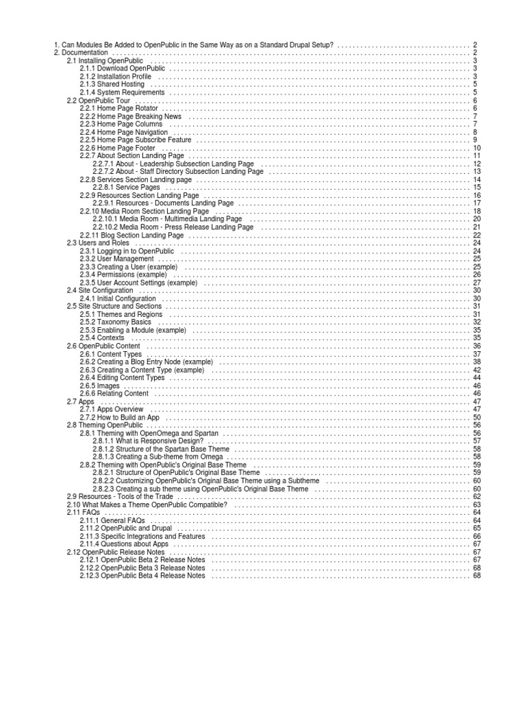 Open Public Documentation 1 | PDF | Drupal | User (Computing)