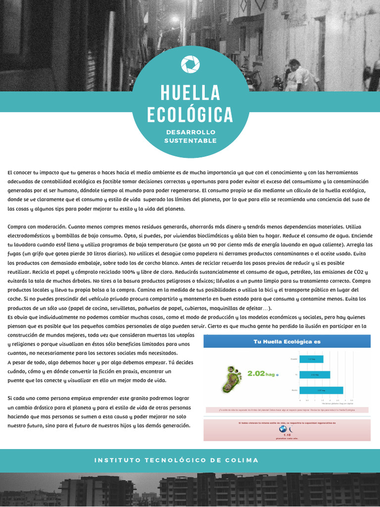 Huella Ecológica y Desarrollo Sustentable | PDF | Agua | Residuos