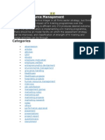 Human Resource Management: Categories