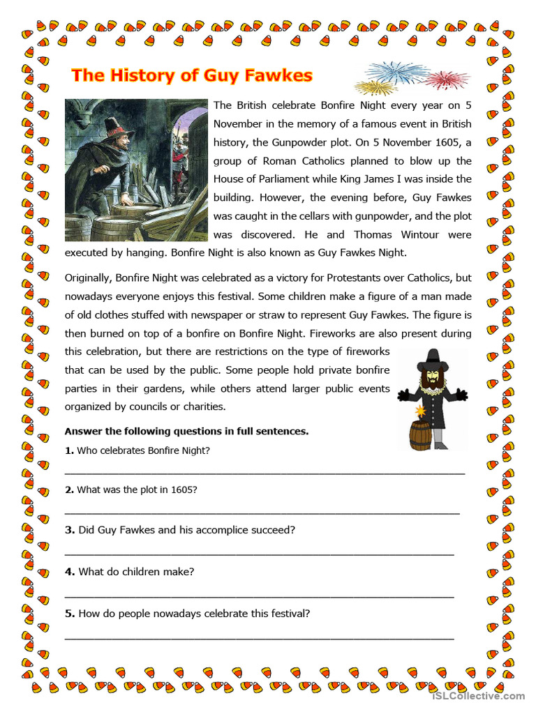 Nov 5 - Bonfire Night, The History of Guy Fawkes | PDF