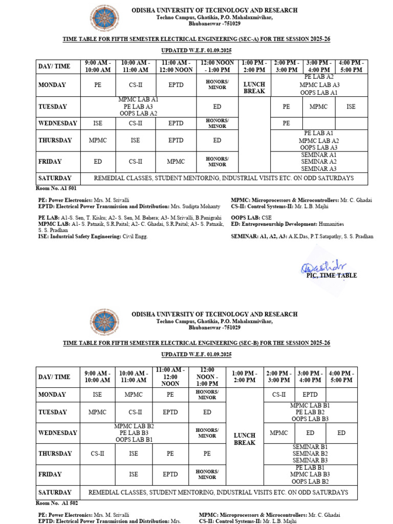 Revised 5th and 3rd Semester UG EE Wef 01.09.25 | PDF | Computer ...