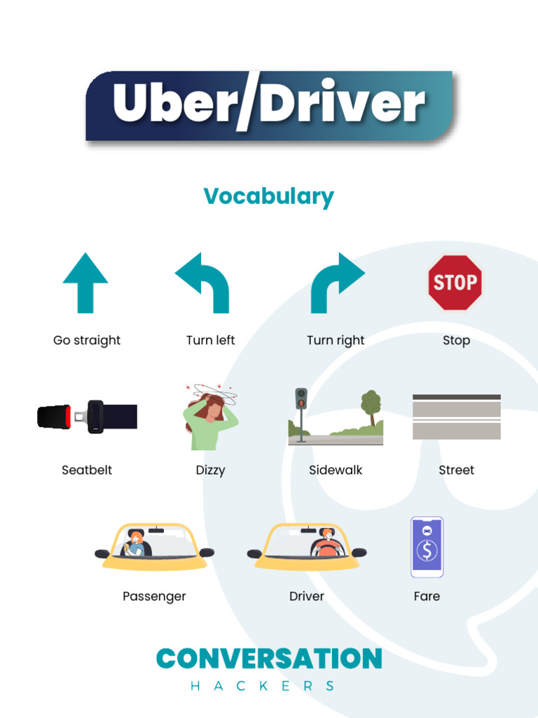 Uber Driver Vocabulary and Commands | PDF