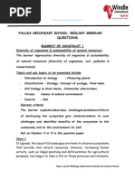 UNEB Biology Paper 2025 Mock Exam | PDF | Seed | Plants