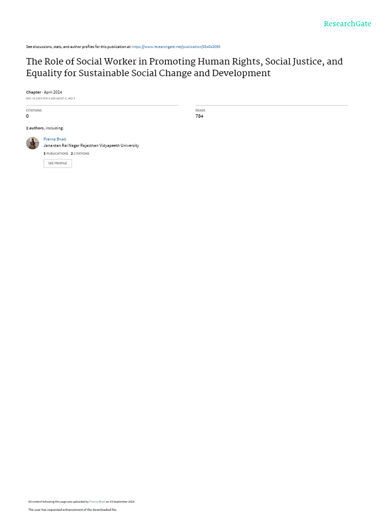 Social Workers' Role in Human Rights Advocacy | PDF | Social Work ...