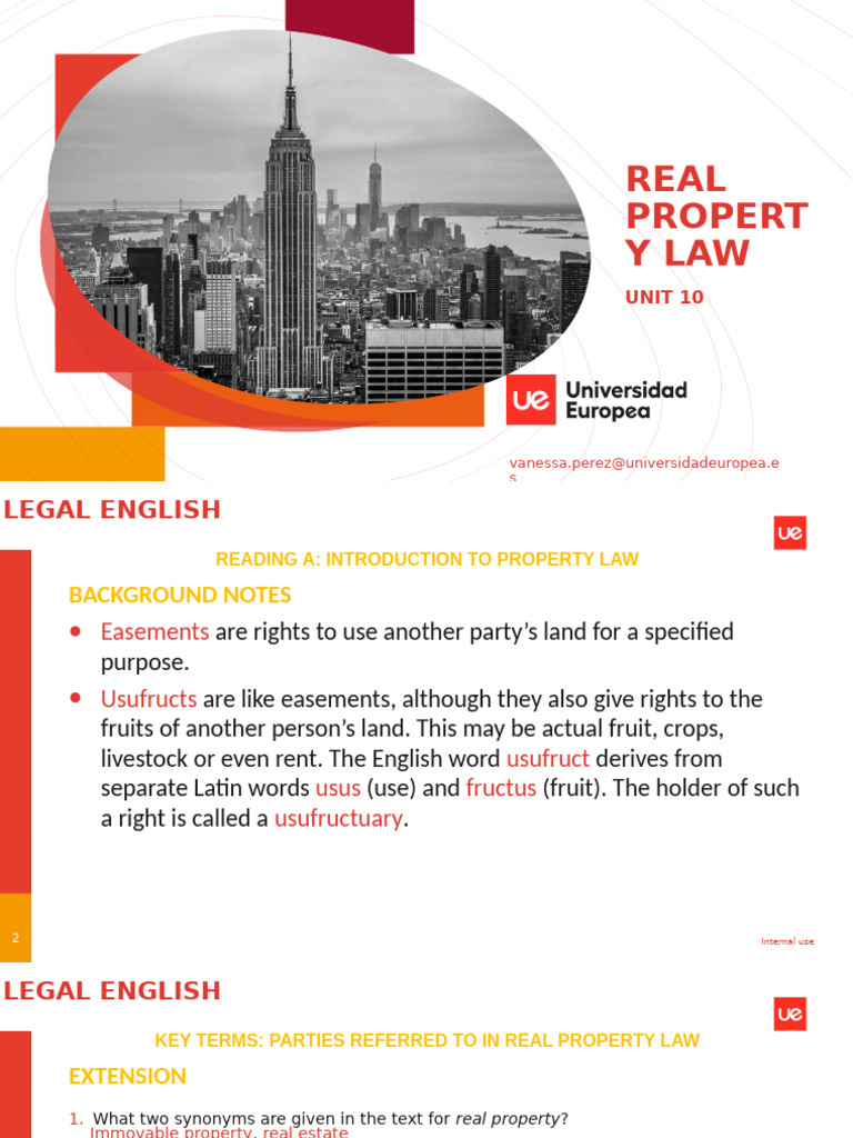 Introduction to Real Property Law | PDF | Lease | Leasehold Estate