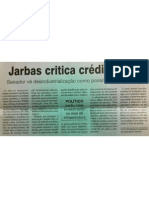 "Jarbas critica crédito farto", na FolhaPE