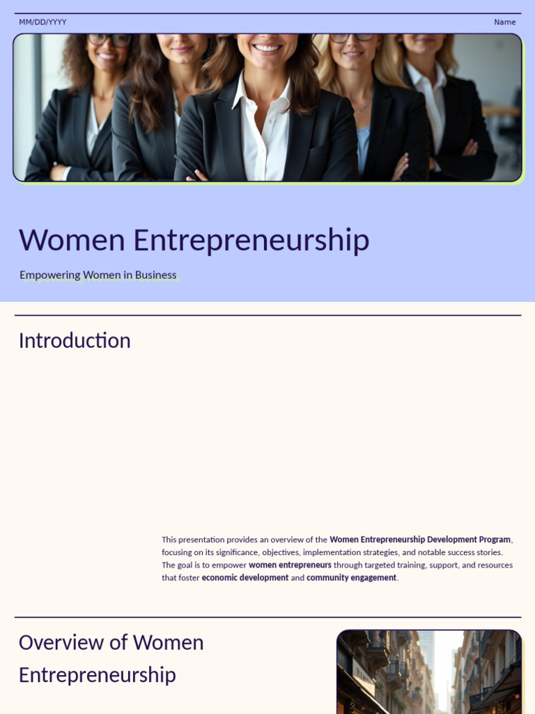 Women Entrepreneurship | PDF | Entrepreneurship | Mentorship