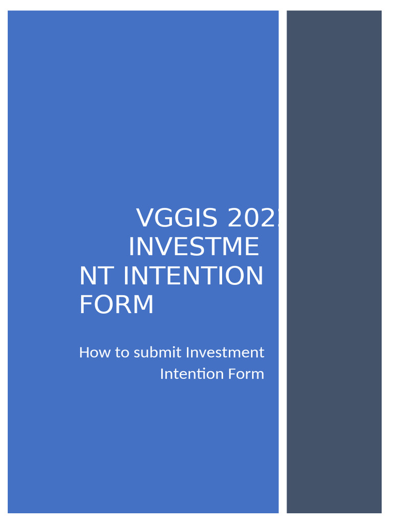 Flow Chart for Investment Intention Form | PDF