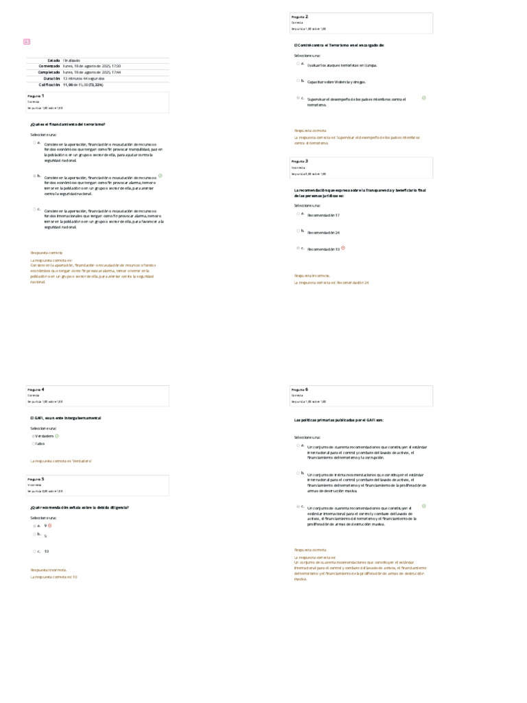 Cris - Evaluacion Introduccion 1 | PDF | Lavado de dinero