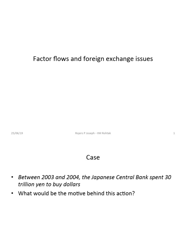 Factor Flows and Foreign Exchange Issues | PDF | Factoring (Finance ...
