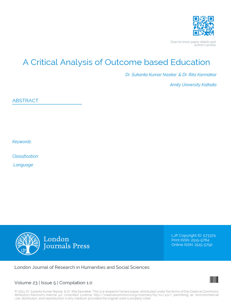 Critical Analysis of Outcome-Based Education | PDF | Knowledge | Curriculum