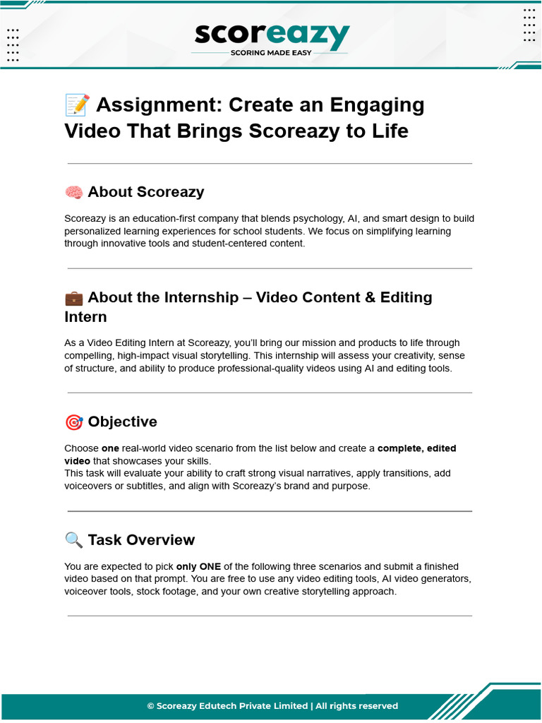 Video Editor Assignment | PDF | Artificial Intelligence | Intelligence ...