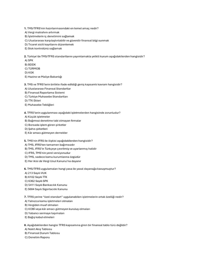 Muhasebe Sorular 4 | PDF