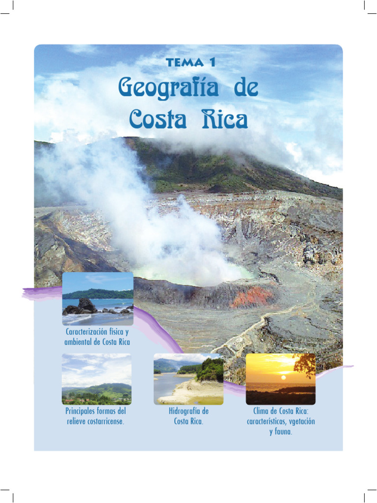 Ubicación y geografía de Costa Rica | PDF | Costa Rica | Montañas
