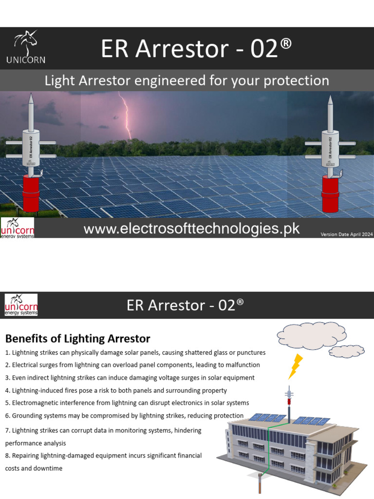 ER Arrestor - 02® Lightning Protection | PDF | Lightning | Electrical ...