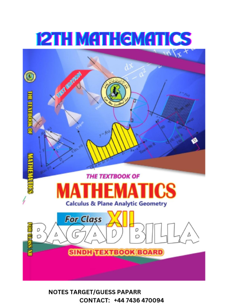 Mathematics Guess Paper 2025 | PDF | Ellipse | Mathematical Concepts