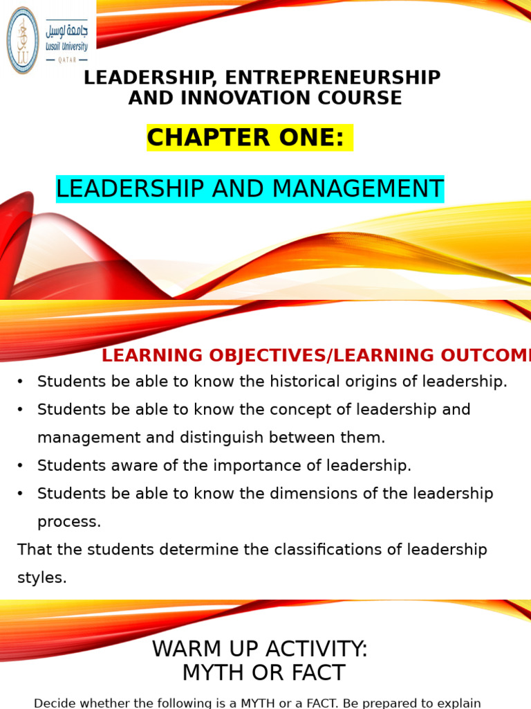 Leadership vs. Management Essentials | PDF | Leadership | Goal