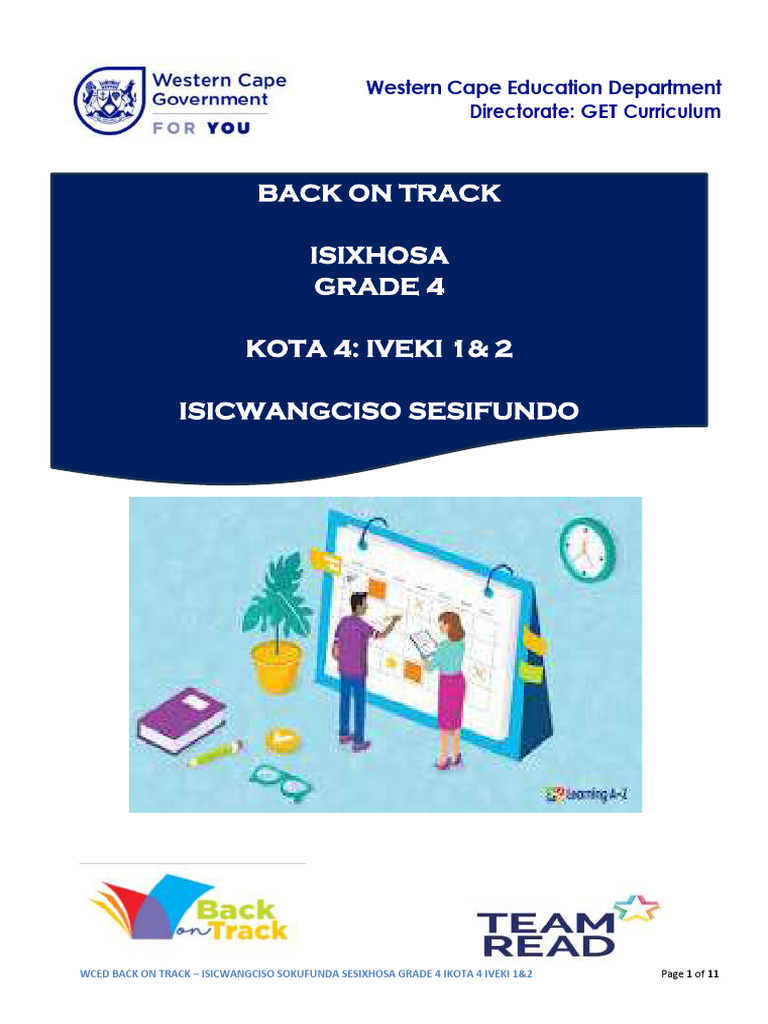 #Bot Grade 4 Term 4 Week 1-2 Isicwangciso Sikatitshala | PDF | Chess ...