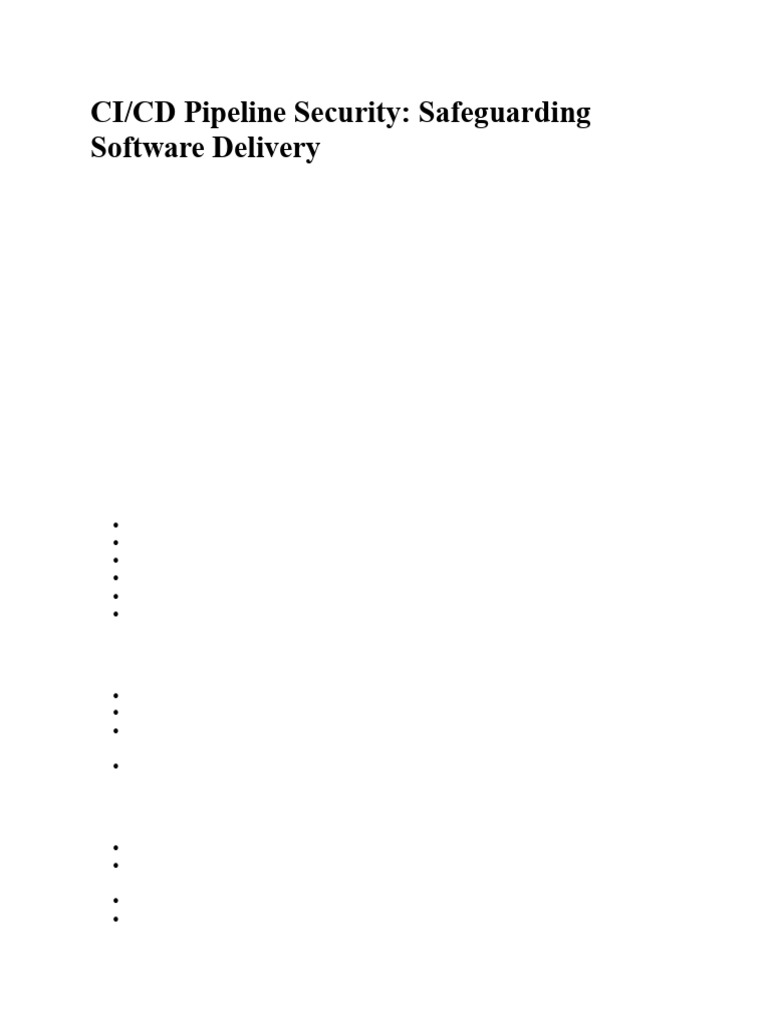 CI/CD Pipeline Security Best Practices | PDF | Computer Security | Security