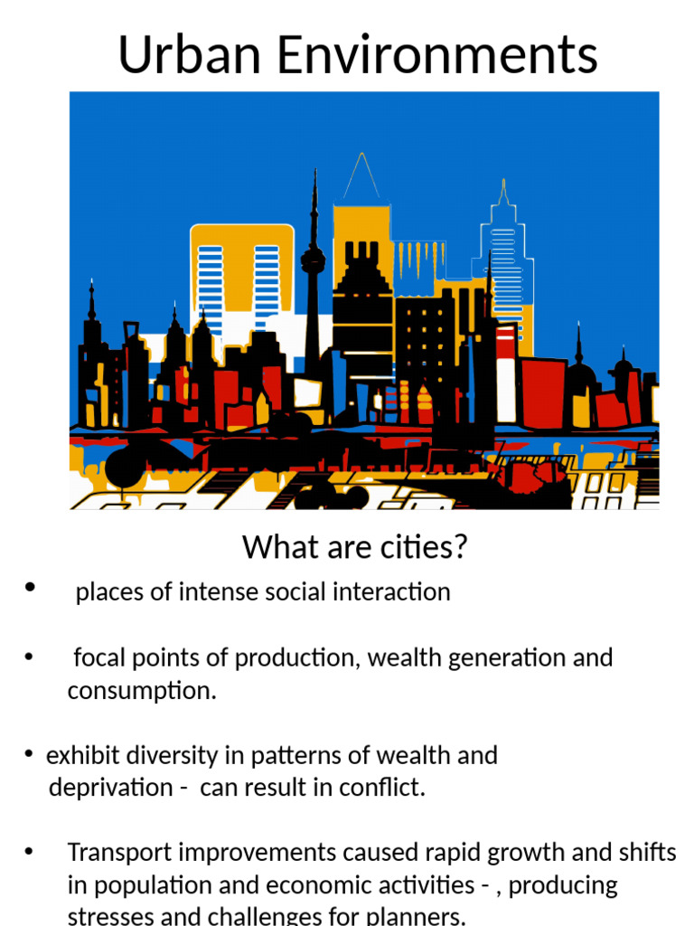 Understanding Urban Environments | PDF | Slum | City