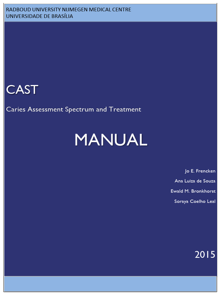 Manual do Instrumento CAST para Cáries | PDF | Dente humano | Esmalte ...