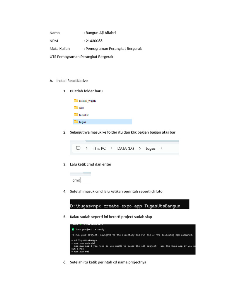 Menggunakan useState di React Native | PDF