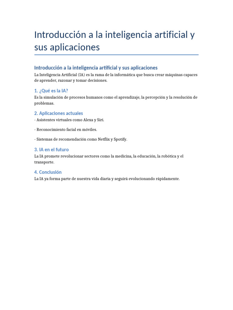 Introducción a la Inteligencia Artificial | PDF