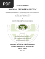 Symbian Operating System': A Seminar Report On