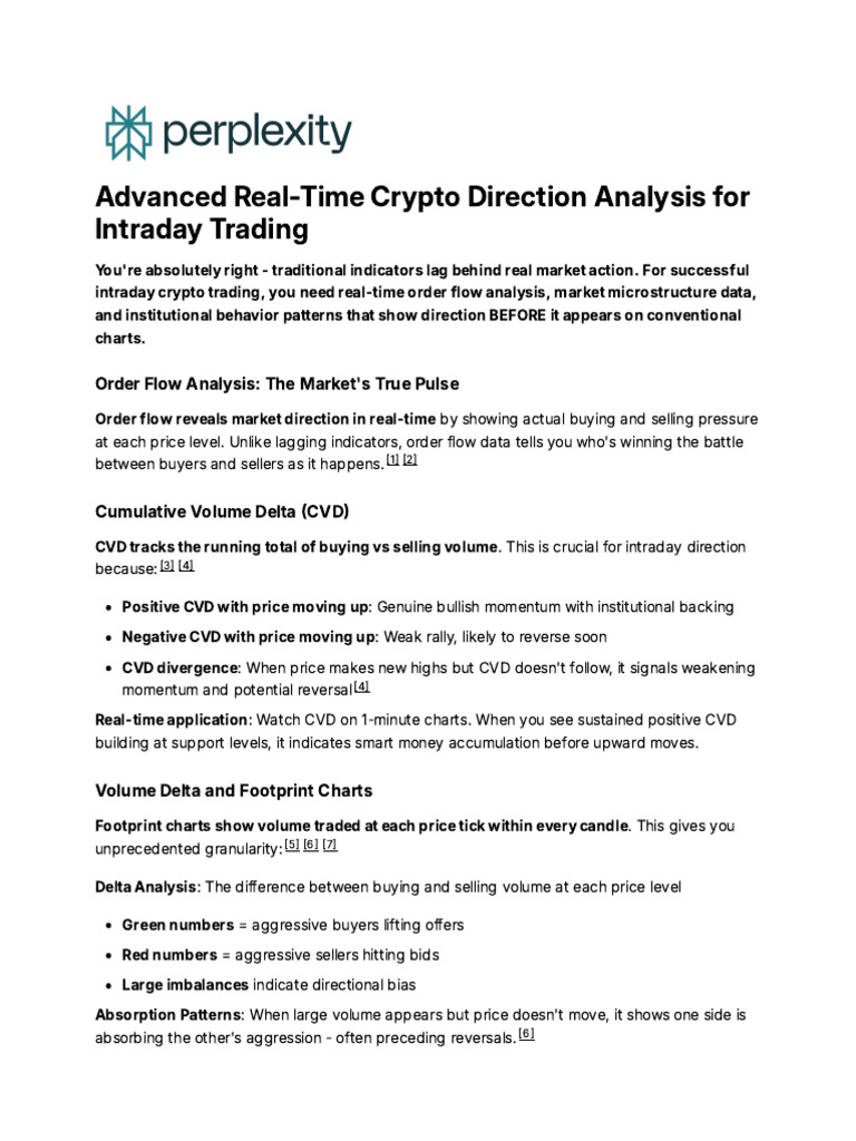 Advanced Real-Time Crypto Direction Analysis For I | PDF | Day Trading |  Investing