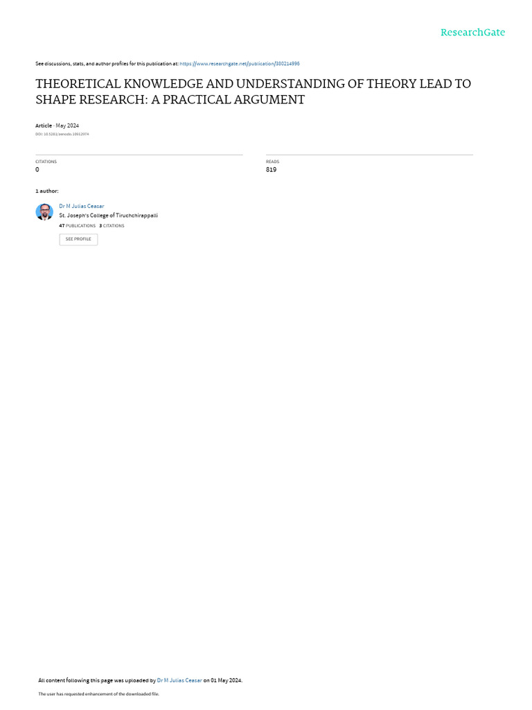 Theory's Role in Shaping Research | PDF | Theory | Qualitative Research