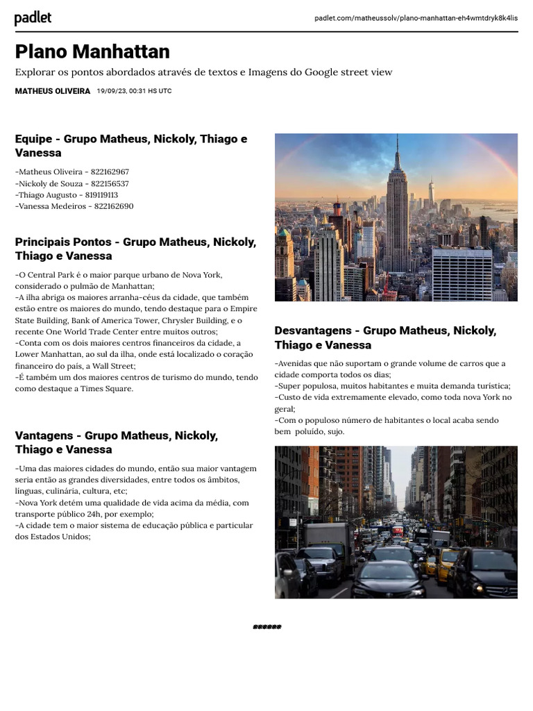 Padlet Eh4wmtdryk8k4lis | PDF