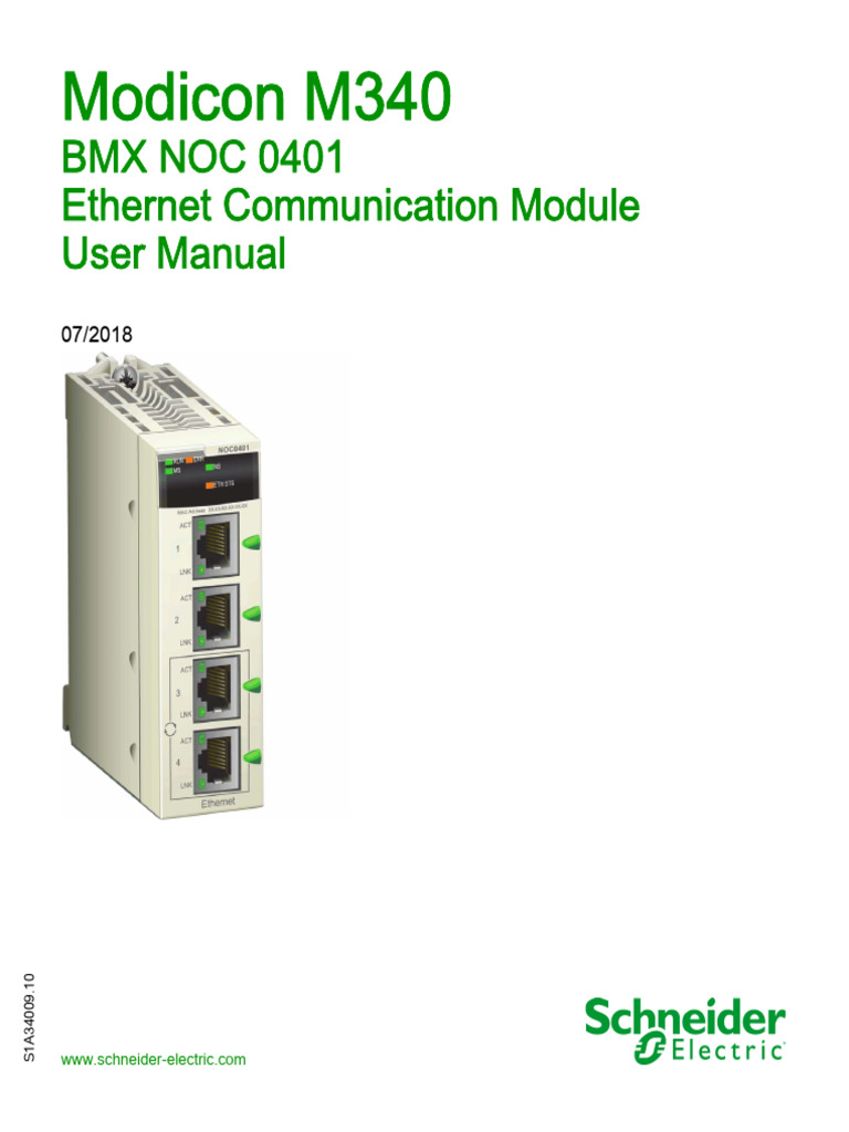 Modicon M340 Ethernet Module Manual | PDF | Computer Network | Automation