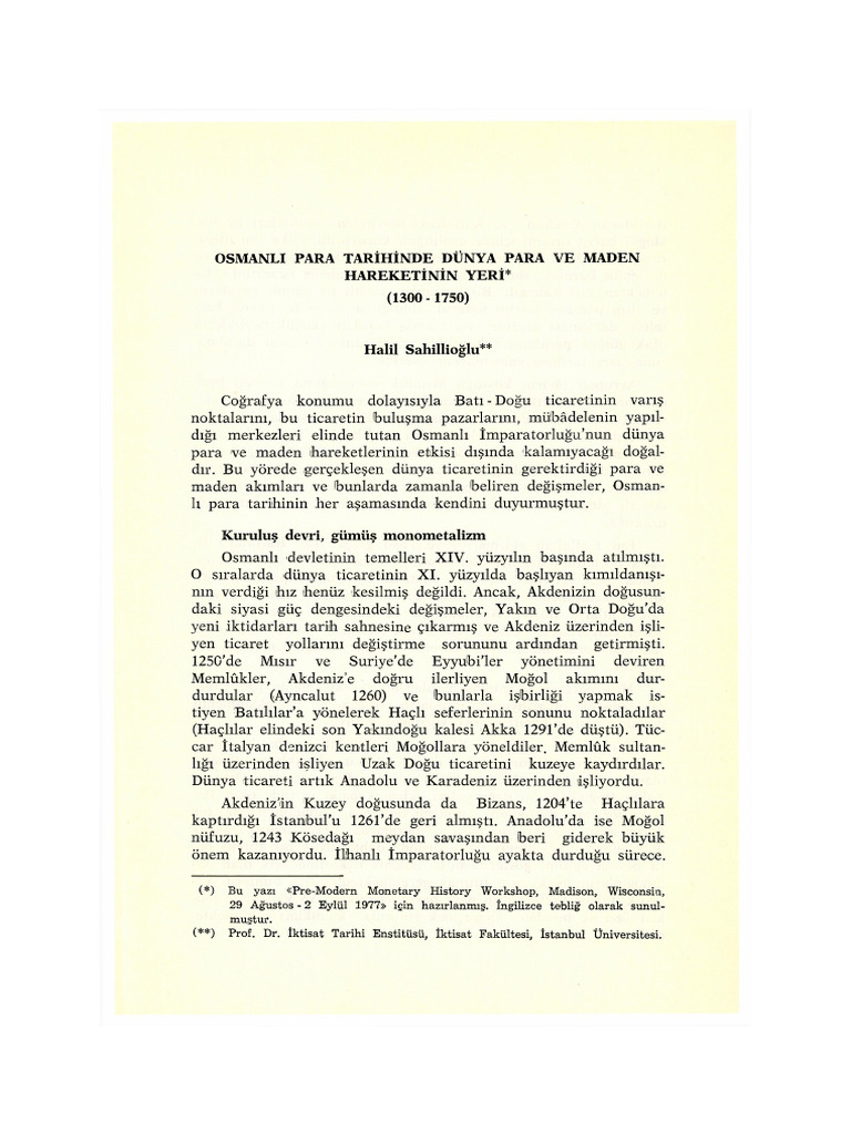 Osmanl - para Tarihinde 1-38 | PDF