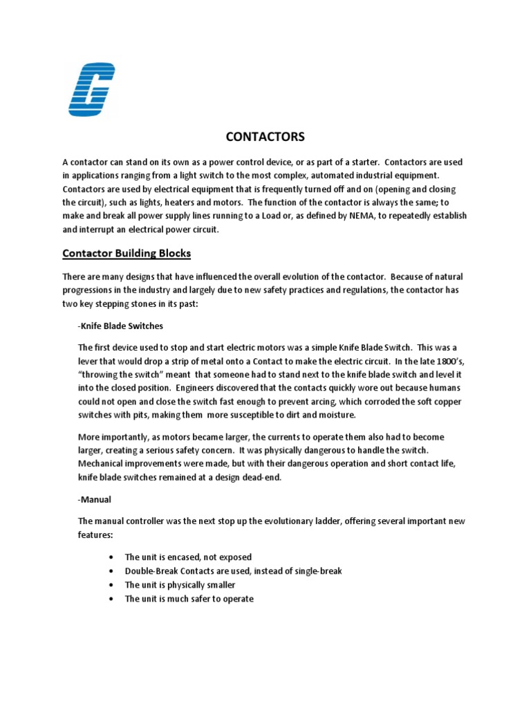 Contactors | PDF | Science & Mathematics