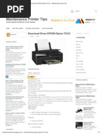 Driver EPSON Stylus TX121 Maintenance Printer Tips