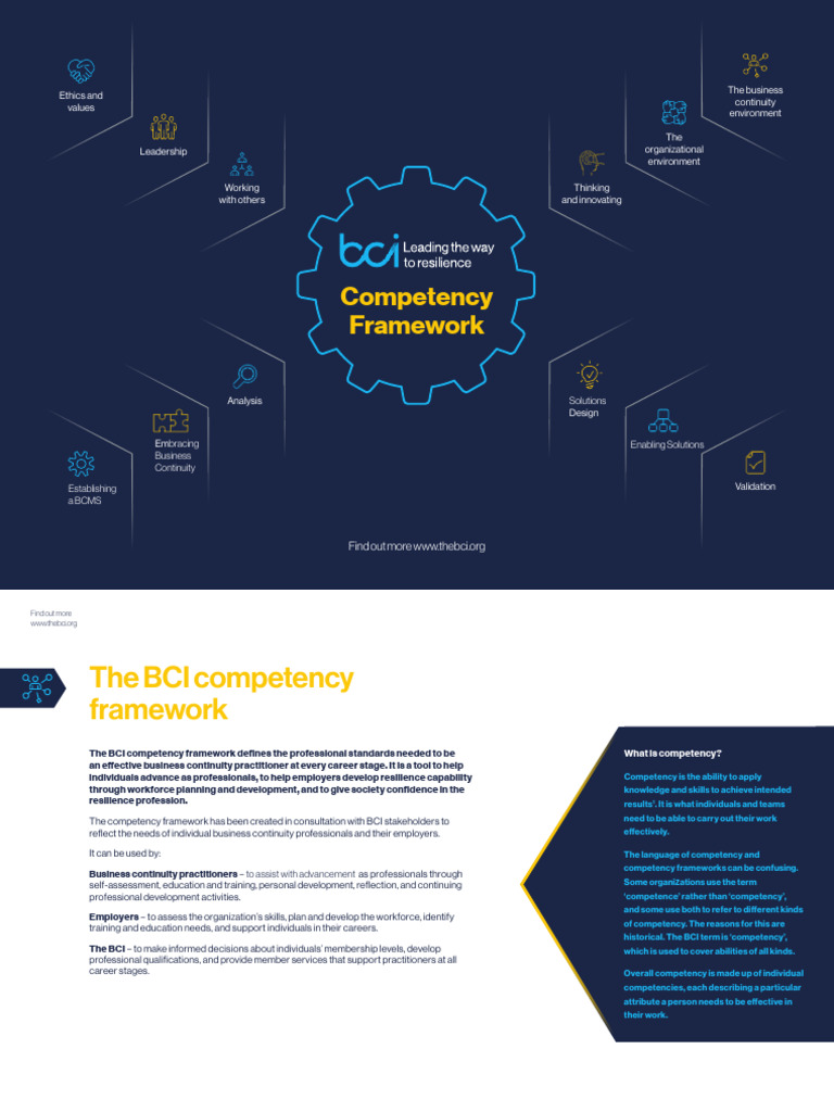 BCI Competency Framework Overview | PDF | Leadership | Psychological ...