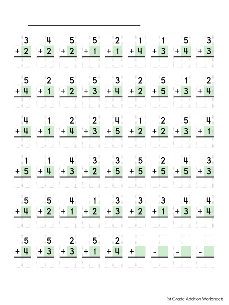 Free 1st Grade Math Worksheets | PDF