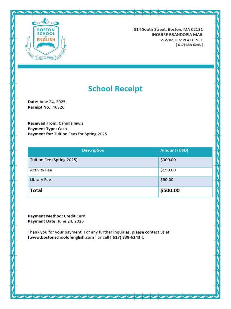 Reciept | PDF