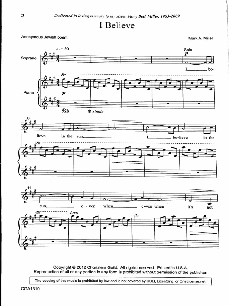 I Believe Miller | PDF