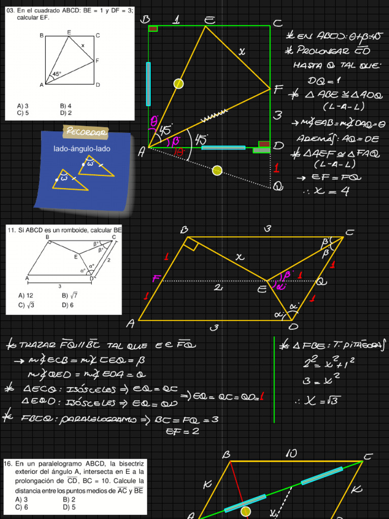 Ejercicios de Geometria | PDF