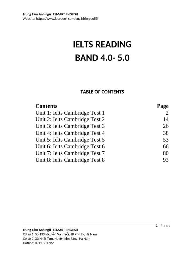 Ielts Reading 4.0-5.0 | PDF