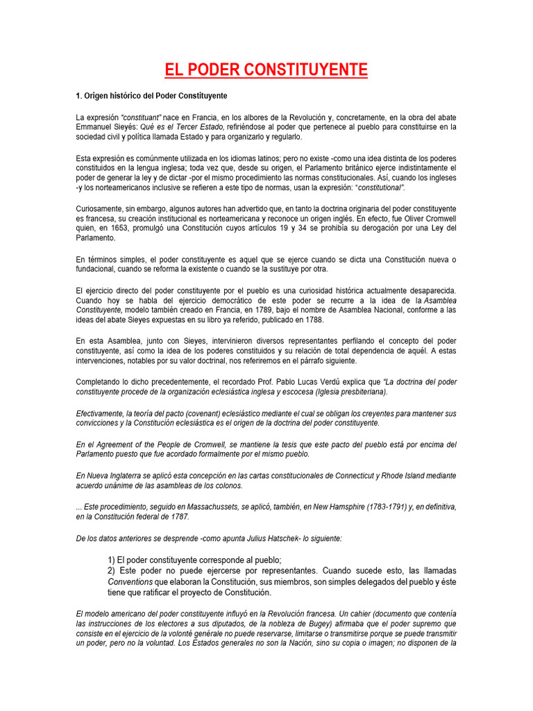 El Poder Constituyente - GXFBWG | PDF | Constitución | Democracia