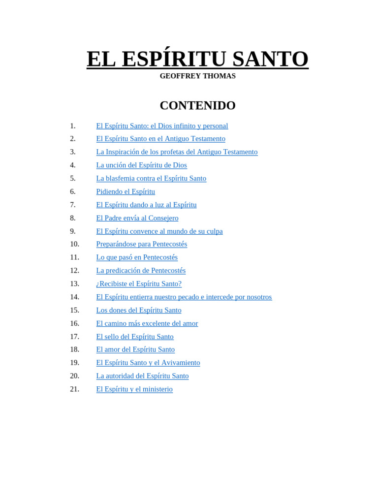 Entendiendo al Espíritu Santo en la Fe | PDF | espíritu Santo | Cristo ...