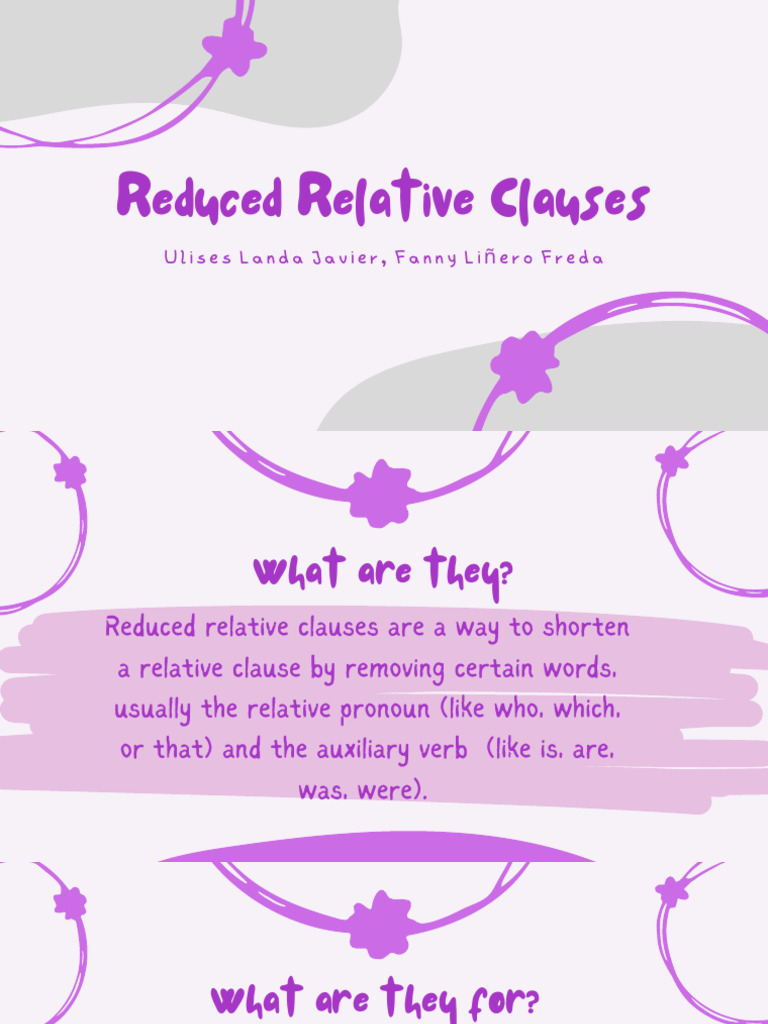 Understanding Reduced Relative Clauses | PDF